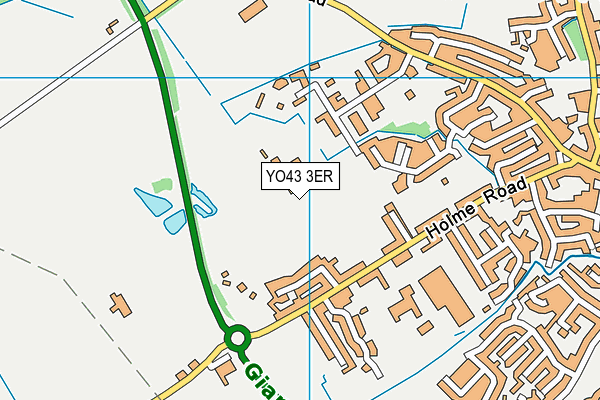 YO43 3ER map - OS VectorMap District (Ordnance Survey)