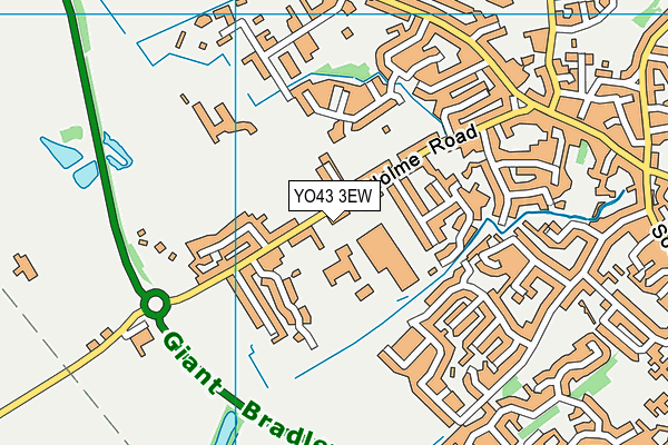 YO43 3EW map - OS VectorMap District (Ordnance Survey)