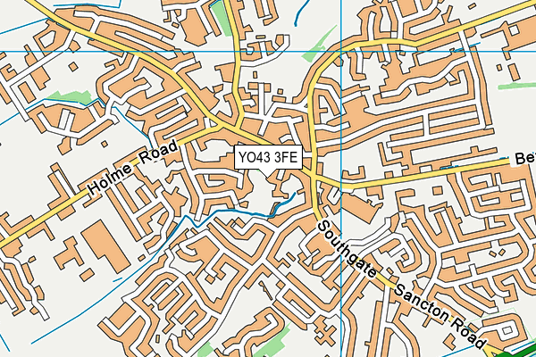 YO43 3FE map - OS VectorMap District (Ordnance Survey)