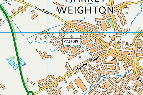 YO43 3FL map - OS VectorMap District (Ordnance Survey)