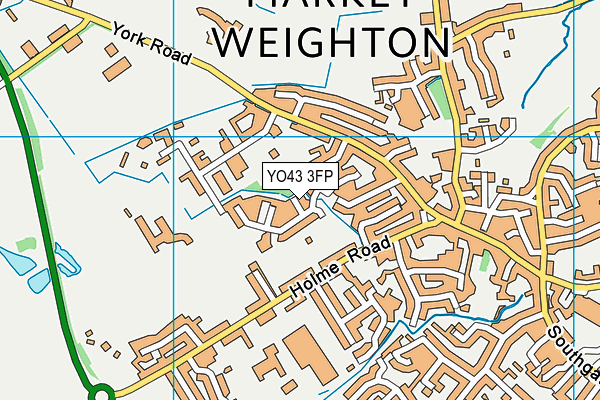YO43 3FP map - OS VectorMap District (Ordnance Survey)