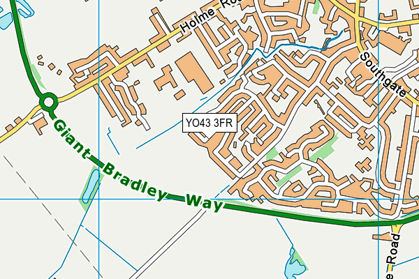 YO43 3FR map - OS VectorMap District (Ordnance Survey)