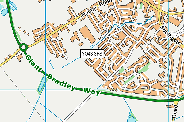 YO43 3FS map - OS VectorMap District (Ordnance Survey)