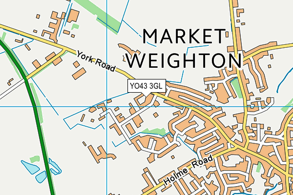 YO43 3GL map - OS VectorMap District (Ordnance Survey)