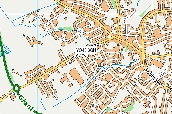 YO43 3GN map - OS VectorMap District (Ordnance Survey)