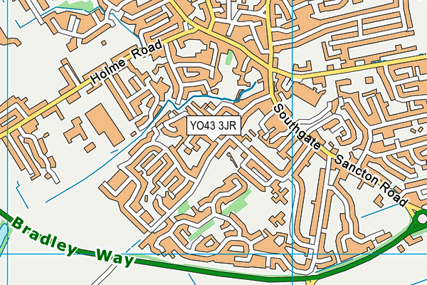 YO43 3JR map - OS VectorMap District (Ordnance Survey)