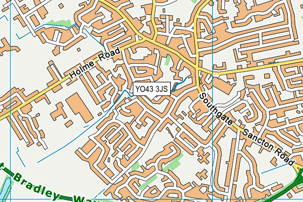 YO43 3JS map - OS VectorMap District (Ordnance Survey)