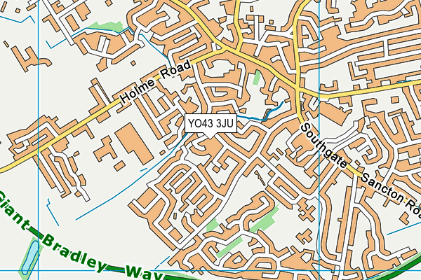 YO43 3JU map - OS VectorMap District (Ordnance Survey)