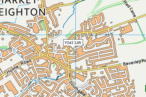 YO43 3JW map - OS VectorMap District (Ordnance Survey)