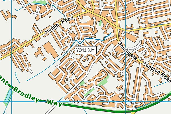 YO43 3JY map - OS VectorMap District (Ordnance Survey)