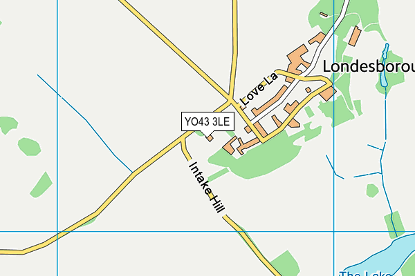 YO43 3LE map - OS VectorMap District (Ordnance Survey)