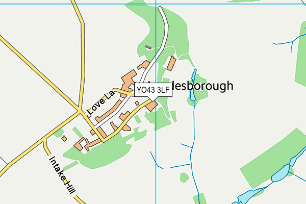 YO43 3LF map - OS VectorMap District (Ordnance Survey)