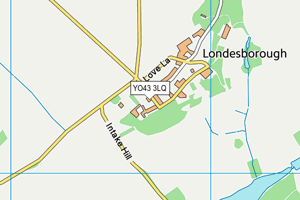 YO43 3LQ map - OS VectorMap District (Ordnance Survey)
