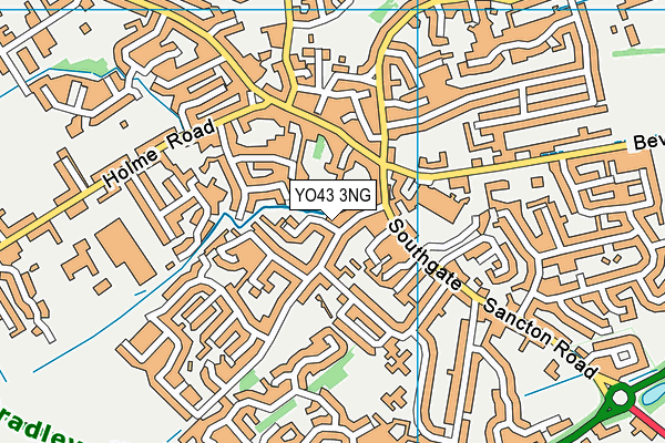 YO43 3NG map - OS VectorMap District (Ordnance Survey)