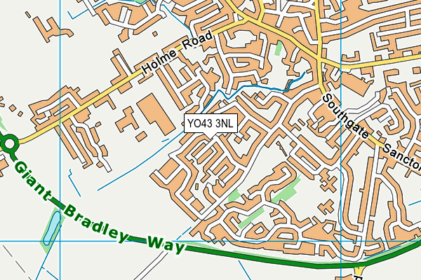 YO43 3NL map - OS VectorMap District (Ordnance Survey)