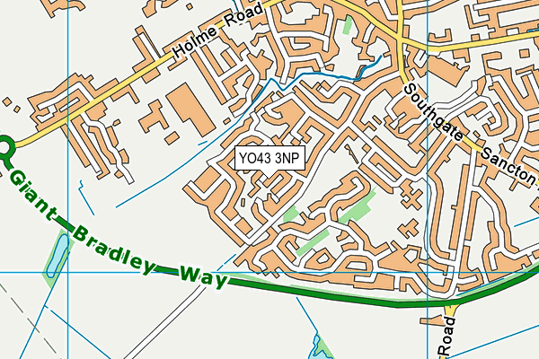 YO43 3NP map - OS VectorMap District (Ordnance Survey)