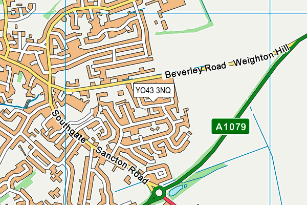 YO43 3NQ map - OS VectorMap District (Ordnance Survey)