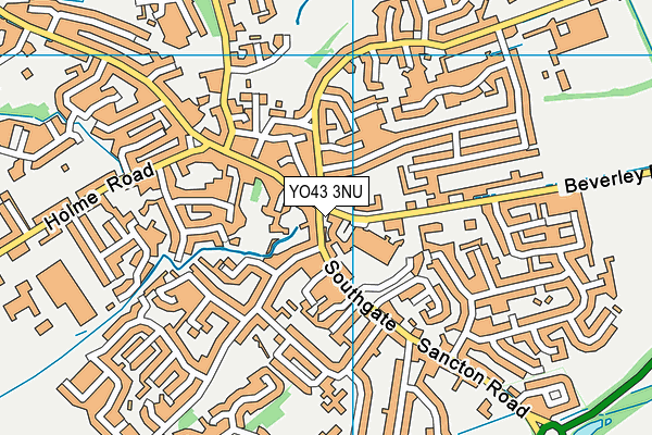 YO43 3NU map - OS VectorMap District (Ordnance Survey)