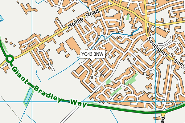 YO43 3NW map - OS VectorMap District (Ordnance Survey)