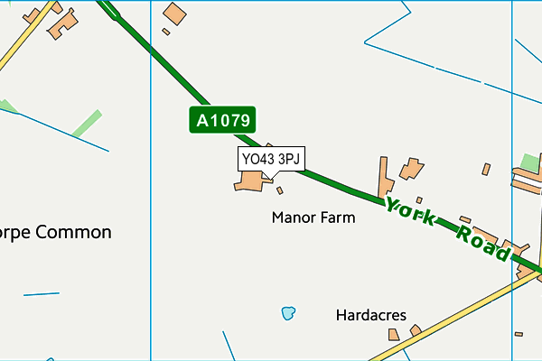 YO43 3PJ map - OS VectorMap District (Ordnance Survey)