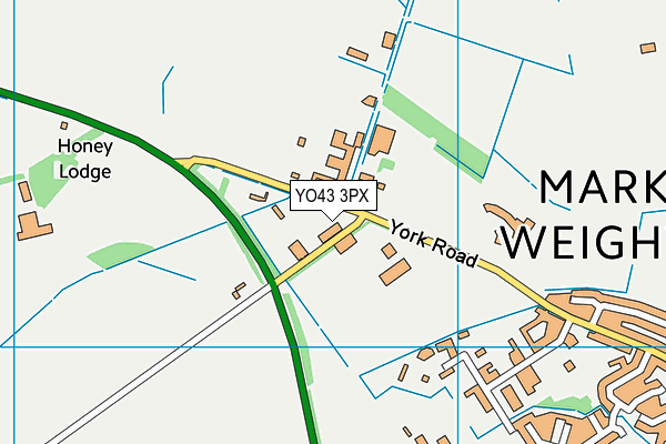 YO43 3PX map - OS VectorMap District (Ordnance Survey)
