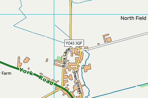 YO43 3QF map - OS VectorMap District (Ordnance Survey)