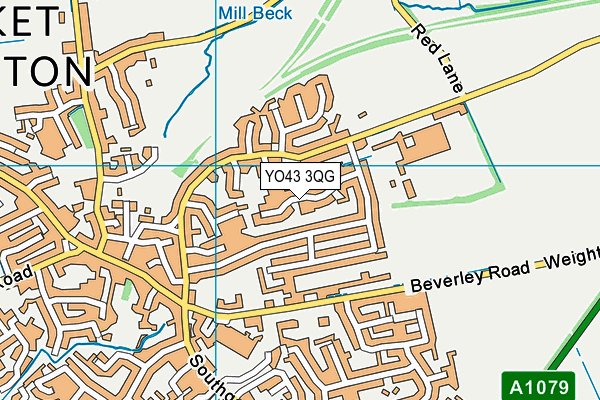 YO43 3QG map - OS VectorMap District (Ordnance Survey)
