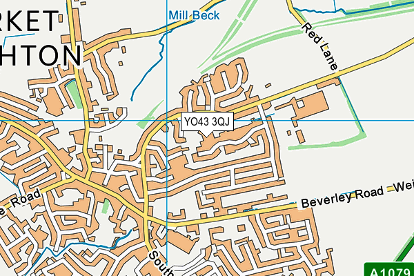 YO43 3QJ map - OS VectorMap District (Ordnance Survey)