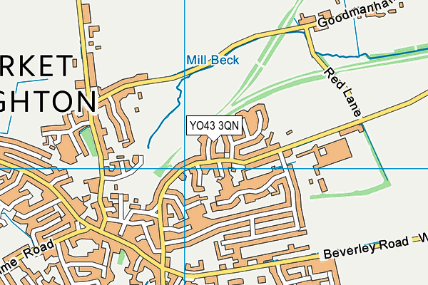 YO43 3QN map - OS VectorMap District (Ordnance Survey)