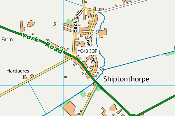 YO43 3QP map - OS VectorMap District (Ordnance Survey)