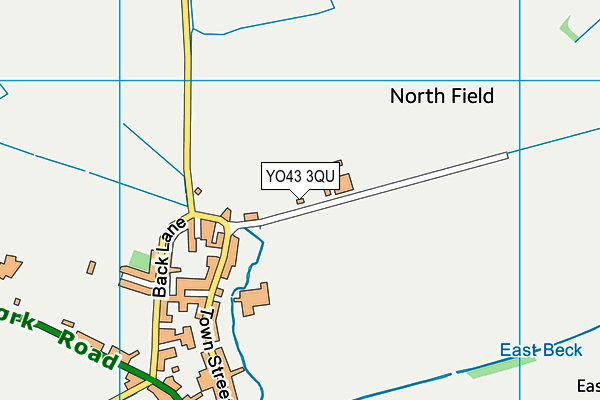YO43 3QU map - OS VectorMap District (Ordnance Survey)