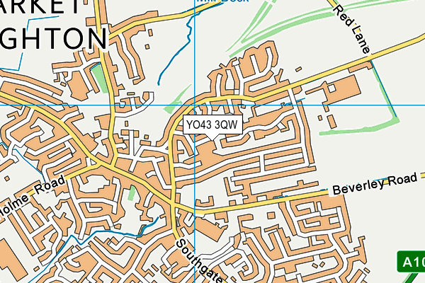 YO43 3QW map - OS VectorMap District (Ordnance Survey)