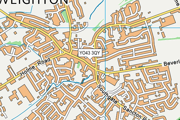 YO43 3QY map - OS VectorMap District (Ordnance Survey)