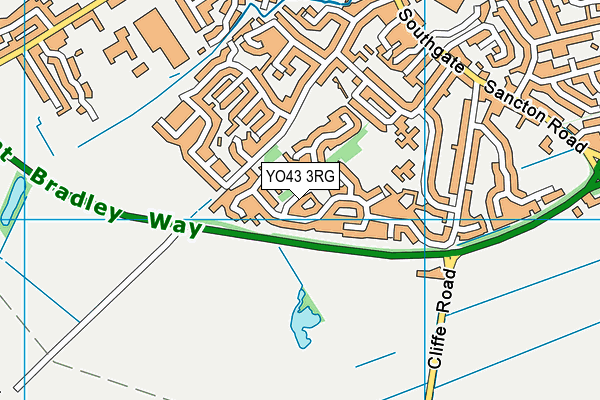 YO43 3RG map - OS VectorMap District (Ordnance Survey)