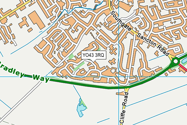 YO43 3RQ map - OS VectorMap District (Ordnance Survey)