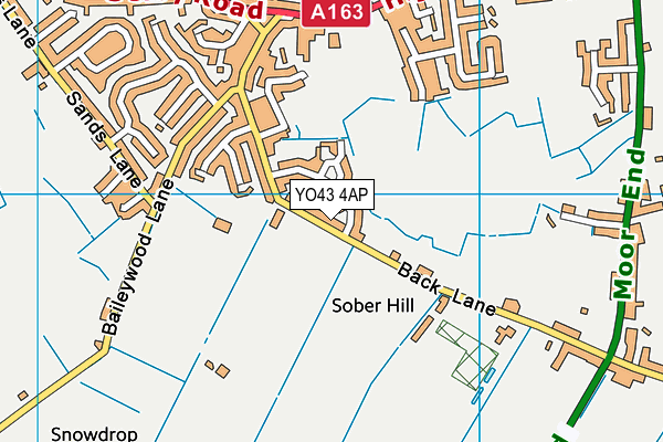 YO43 4AP map - OS VectorMap District (Ordnance Survey)