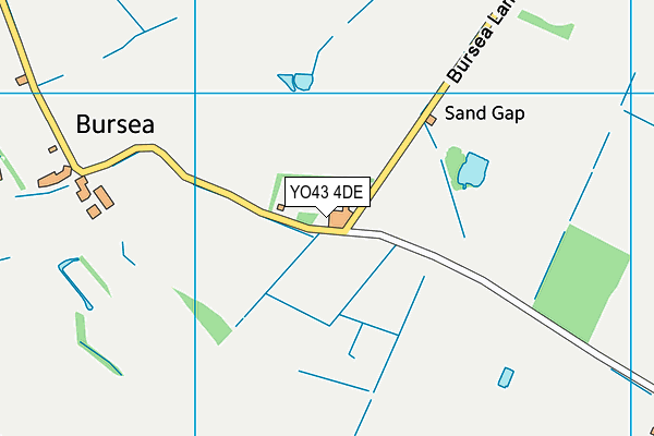 YO43 4DE map - OS VectorMap District (Ordnance Survey)