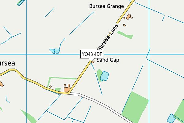 YO43 4DF map - OS VectorMap District (Ordnance Survey)