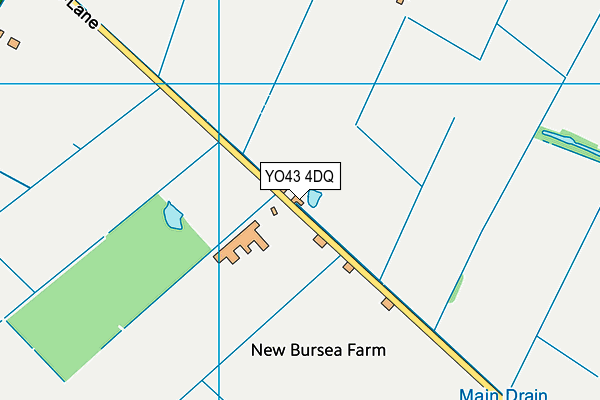 YO43 4DQ map - OS VectorMap District (Ordnance Survey)