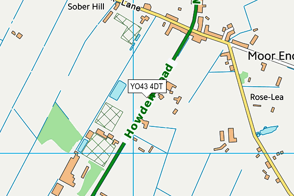 YO43 4DT map - OS VectorMap District (Ordnance Survey)