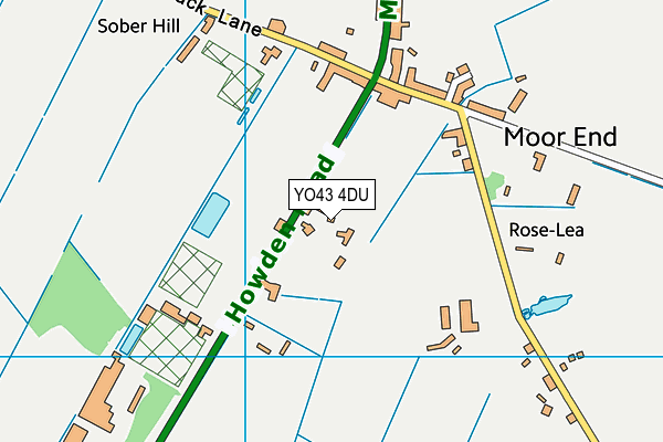 YO43 4DU map - OS VectorMap District (Ordnance Survey)