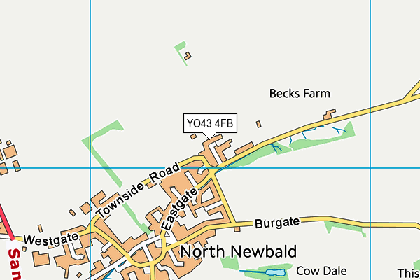 YO43 4FB map - OS VectorMap District (Ordnance Survey)
