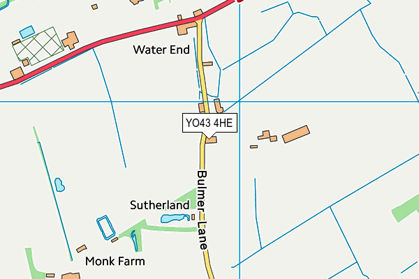 YO43 4HE map - OS VectorMap District (Ordnance Survey)