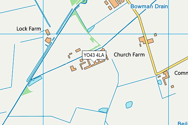 YO43 4LA map - OS VectorMap District (Ordnance Survey)