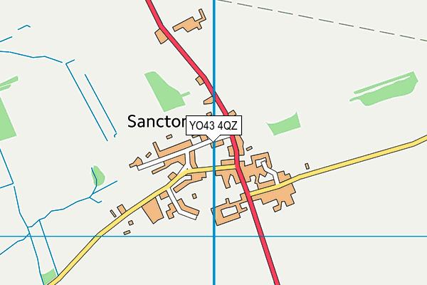 YO43 4QZ map - OS VectorMap District (Ordnance Survey)