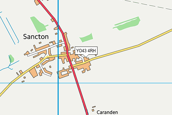 YO43 4RH map - OS VectorMap District (Ordnance Survey)