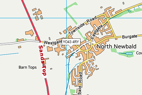 YO43 4RY map - OS VectorMap District (Ordnance Survey)