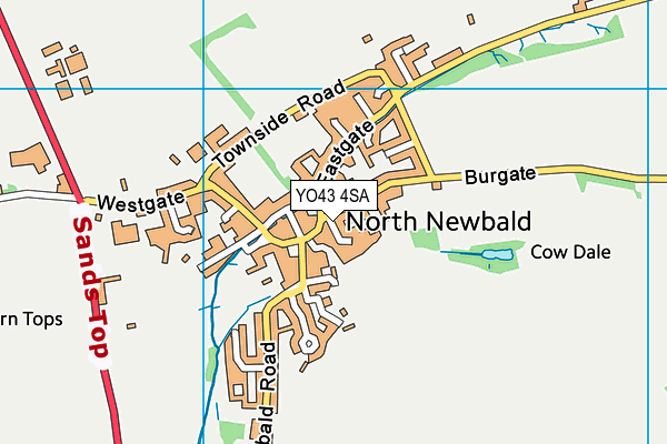 YO43 4SA map - OS VectorMap District (Ordnance Survey)