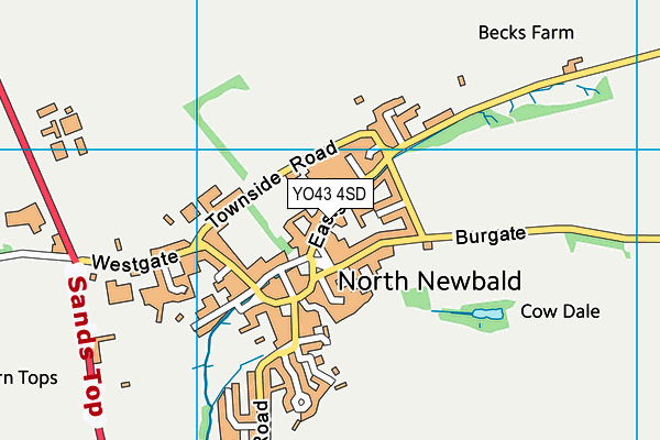YO43 4SD map - OS VectorMap District (Ordnance Survey)