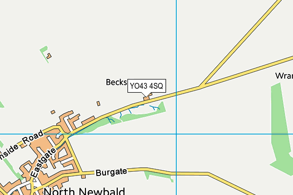 Newbald Primary School map (YO43 4SQ) - OS VectorMap District (Ordnance Survey)